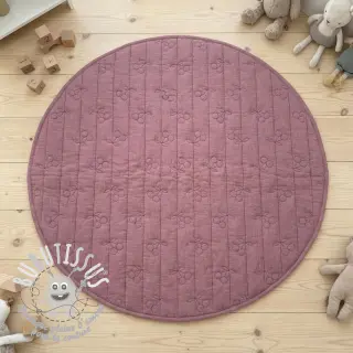 Tissu double gaze/mousseline STEPPED Cherries mauve