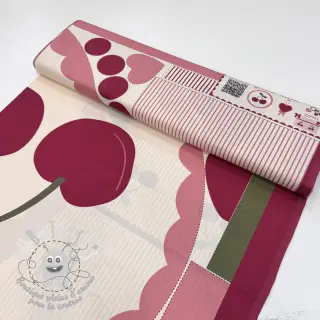 Tissu coton Cherries playmat PANEL digital print