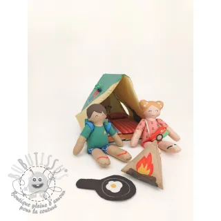 Tissu coton Lets go camping PANEL digital print