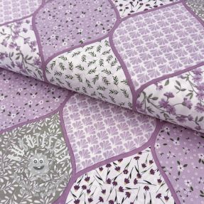 Tissu coton Flowers patchwork lilac