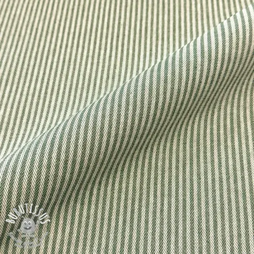 Tissu déco DOBBY Colored stripe army green