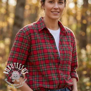 Tissu coton LIGHT FLANNEL Check design G