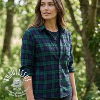 Tissu coton LIGHT FLANNEL Check design B