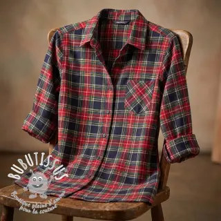 Tissu coton LIGHT FLANNEL Check design C