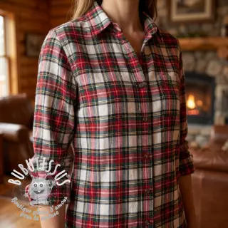 Tissu coton LIGHT FLANNEL Check design D