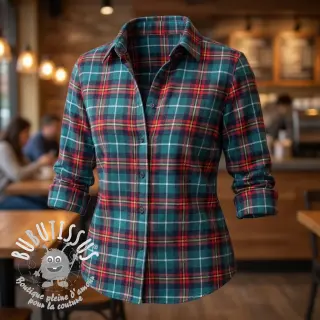 Tissu coton LIGHT FLANNEL Check design E