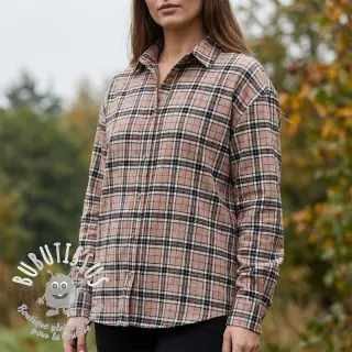 Tissu coton LIGHT FLANNEL Check design F