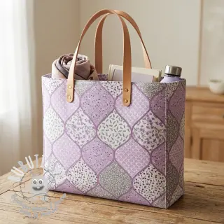 Tissu coton Flowers patchwork lilac