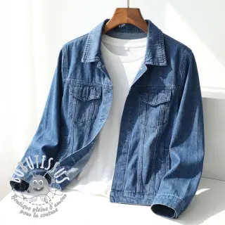 Tissu coton JEANS Chambre dark jeans