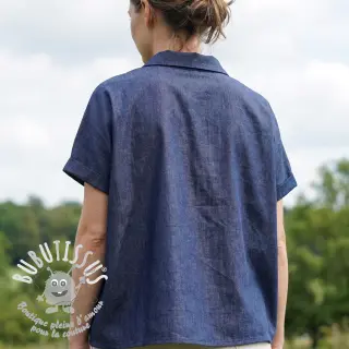 Tissu coton JEANS Chambre dark blue
