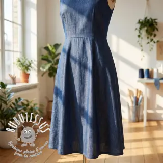 Tissu coton JEANS Chambre dark blue