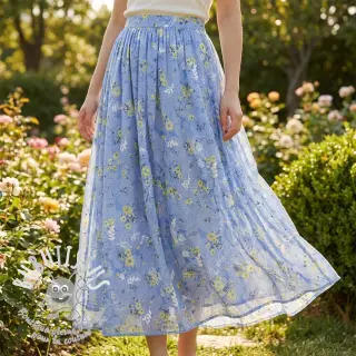 Tissu en coton avec un mélange Burny lovely blue