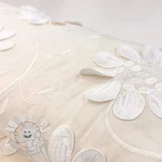 Tissu coton EMBROIDERY Bellagio cream
