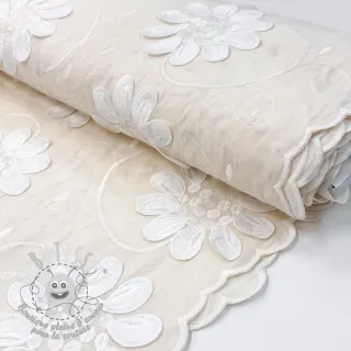 Tissu coton EMBROIDERY Bellagio cream