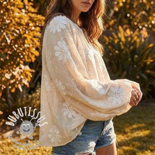 Tissu coton EMBROIDERY Bellagio cream