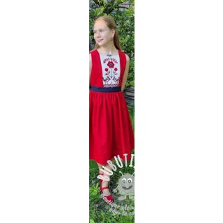 Lin lavé dark red
