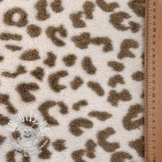 Tissu de manteau TEDDY Panthera light brown
