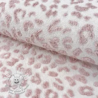 Tissu de manteau TEDDY Panthera old pink