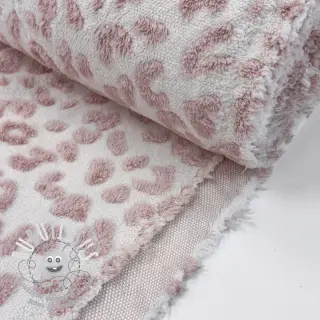 Tissu de manteau TEDDY Panthera old pink