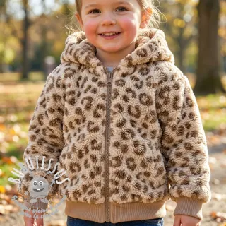 Tissu de manteau TEDDY Panthera light brown