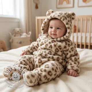 Tissu de manteau TEDDY Panthera light brown