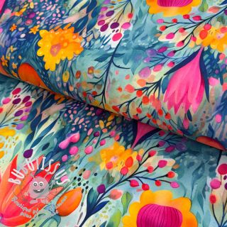 Jersey VISCOSE LYCRA HEAVY Tulips design E