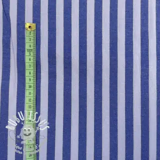 Tissu coton YARN DYED BIG Stripes blue