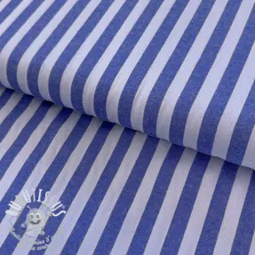 Tissu coton YARN DYED BIG Stripes blue