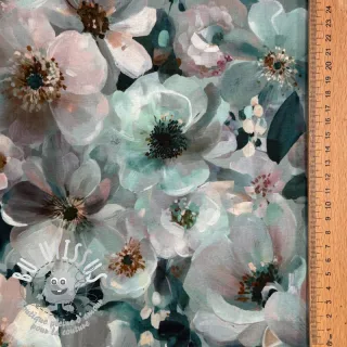Jersey VISCOSE LYCRA HEAVY Classic flowers design B