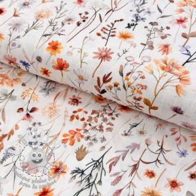 Viscose lin Flower sea design B