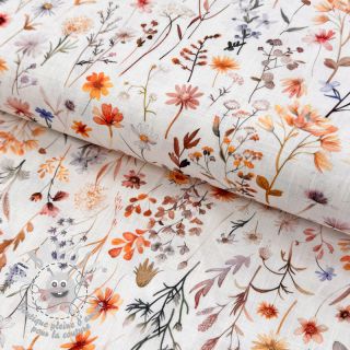 Viscose lin Flower sea design B