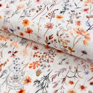 Viscose lin Flower sea design B