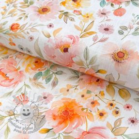 Viscose lin Floral design A