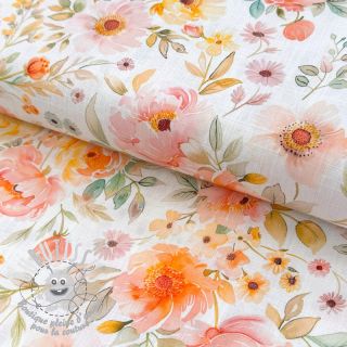 Viscose lin Floral design A