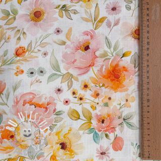 Viscose lin Floral design A