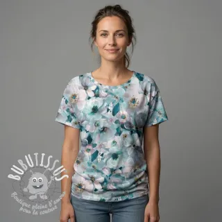 Jersey VISCOSE LYCRA HEAVY Classic flowers design B