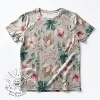Jersey VISCOSE LYCRA HEAVY Classic flowers design C