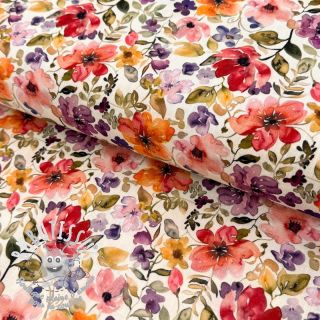 Viscose lin Floral design B