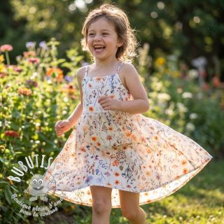 Viscose lin Flower sea design B