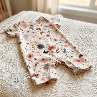 Viscose lin Flower sea design D