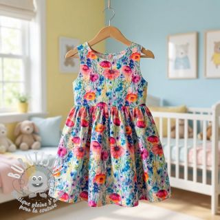 Viscose lin Bright and bold design C