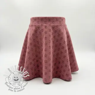 Tissu velours cotelé STRETCH Little bunny old pink