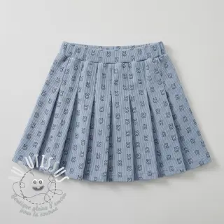 Tissu velours cotelé STRETCH Little bunny old blue