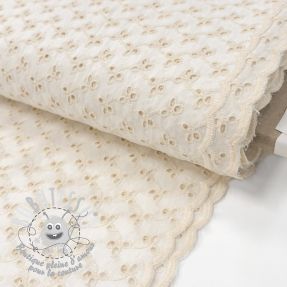 Tissu coton EMBROIDERY Rosemary off white