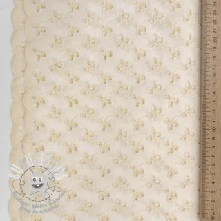 Tissu coton EMBROIDERY Rosemary off white