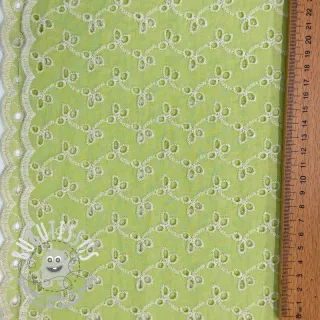 Tissu coton EMBROIDERY Rosemary lime