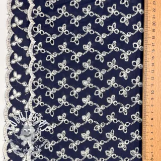 Tissu coton EMBROIDERY Rosemary navy
