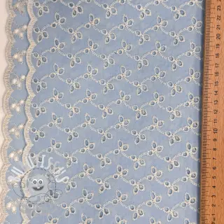 Tissu coton EMBROIDERY Rosemary light blue