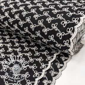 Tissu coton EMBROIDERY Rosemary black
