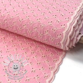 Tissu coton EMBROIDERY Rosemary rose